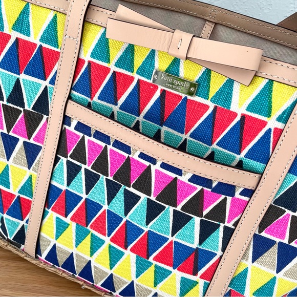 Kate Spade Francis Capri Espadrille Tote Shoulder Summer Bag in Geogeo - Picture 11 of 12